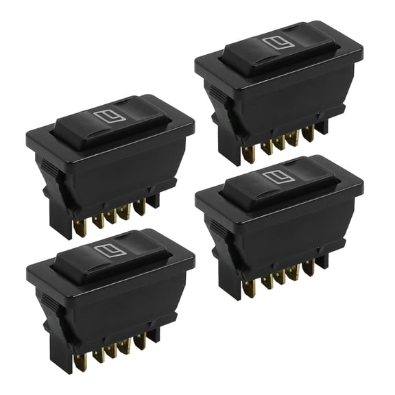 4pcs DC 12V 5 Pins Momentary Electric Power Window Switch w for White Light