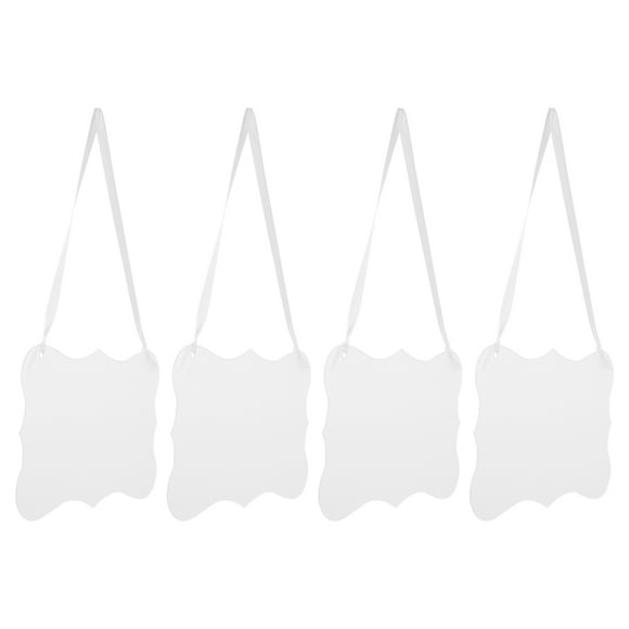 4pcs DIY Clear Signs Blank Acrylic Hanging Signs Elegant Wedding Chair Signs