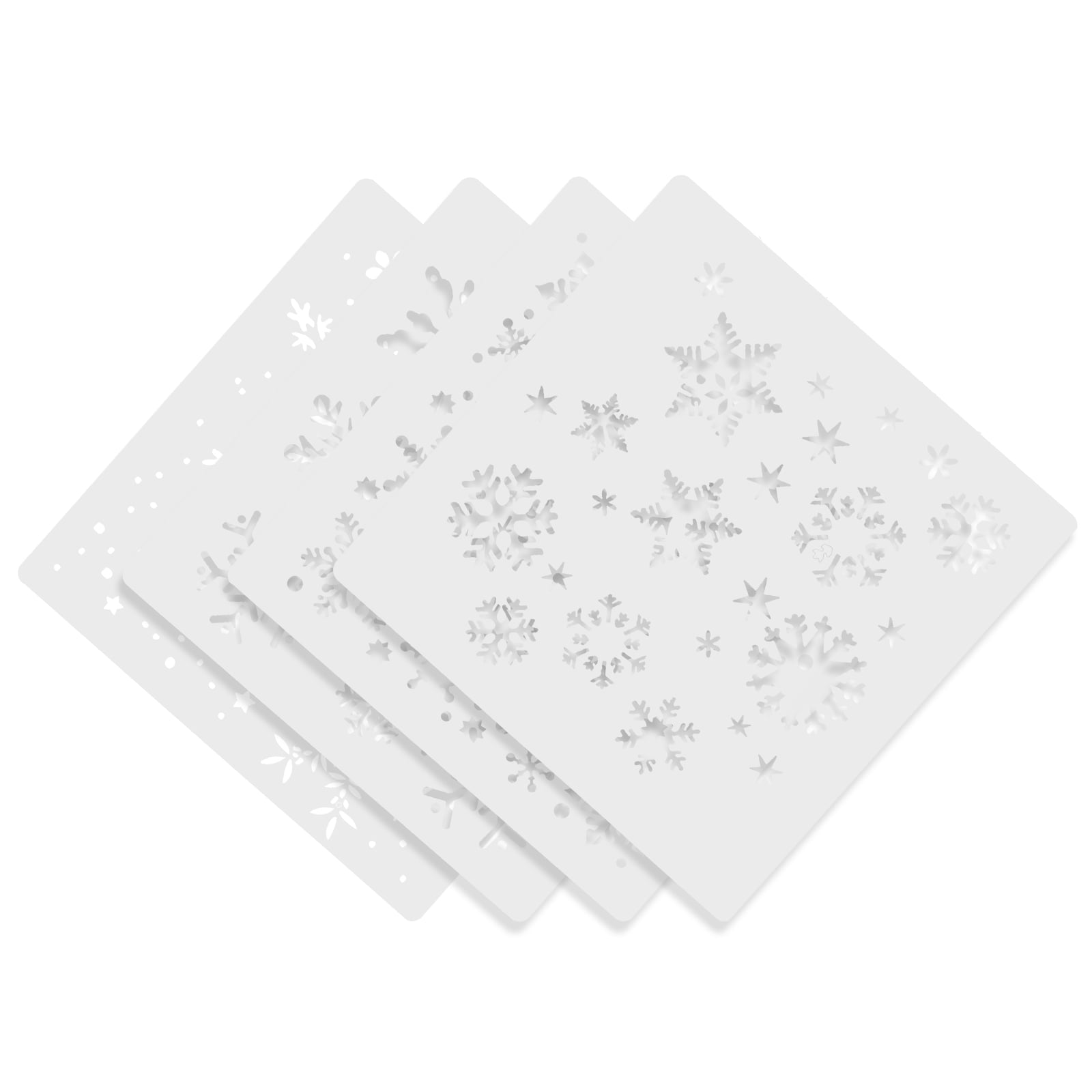 4pcs DIY Painting Stencils Novelty Painting Templates Decorative Wall