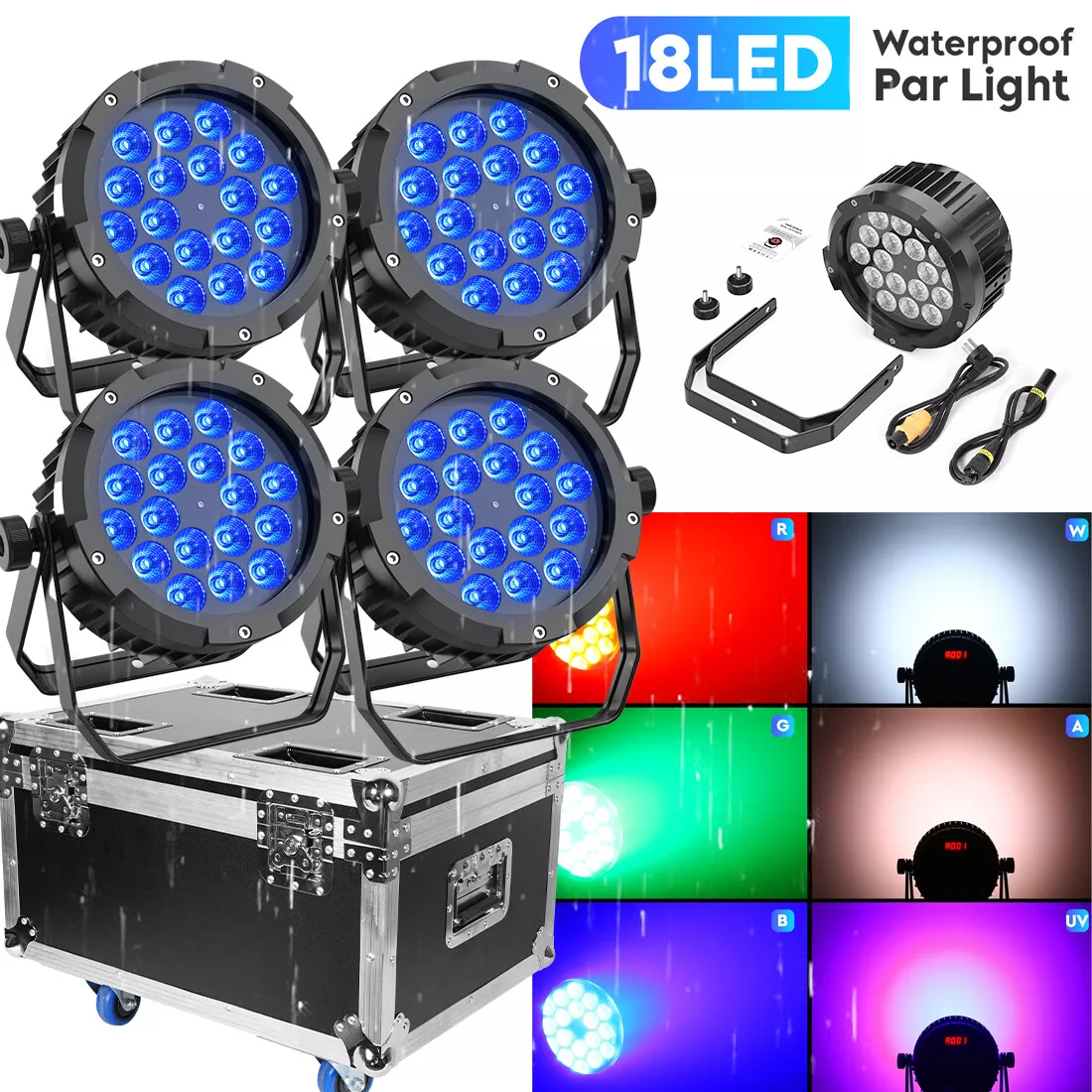 HOLDLAMP 4 Stücke Par Licht Bühnenlicht 36 LED Par Mit Fernbedienung