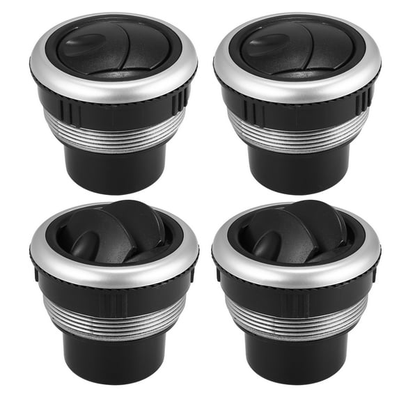 4pcs Dashboard Air Conditioning Deflector Outlet 48mm ABS Side Roof Round Air Ventilation Outlet Black for Car Bus RV