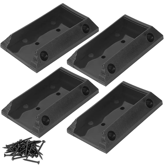 4pcs Deck Railing Brackets Connectors for 2x4 Railing Wood Post with 24pcs Wood Screws