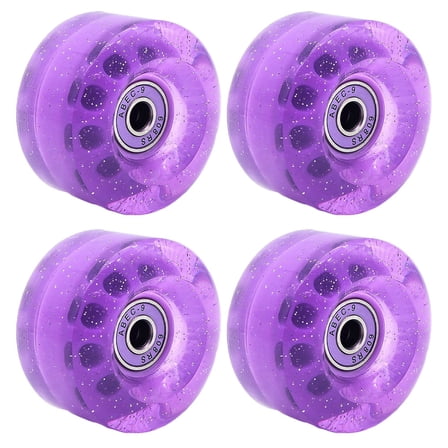 Purple Roller Skates Wheels for Outdoor Use with PU Material and Extra Grip 4pcs