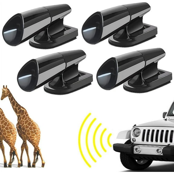 4pcs Deer Warning Whistles Device for Cars, Anti-Deer-Ultrasonic-Whistles for Vehicles Bumper Grill, Save Deer Animal Horns Alerts Deterrent Device Invisible Protector for Auto SUV Truck Motorcycles