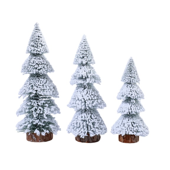 LABRIMP 4Pcs Small Artificial Pine Trees for Craft and Festive Home Decoration
