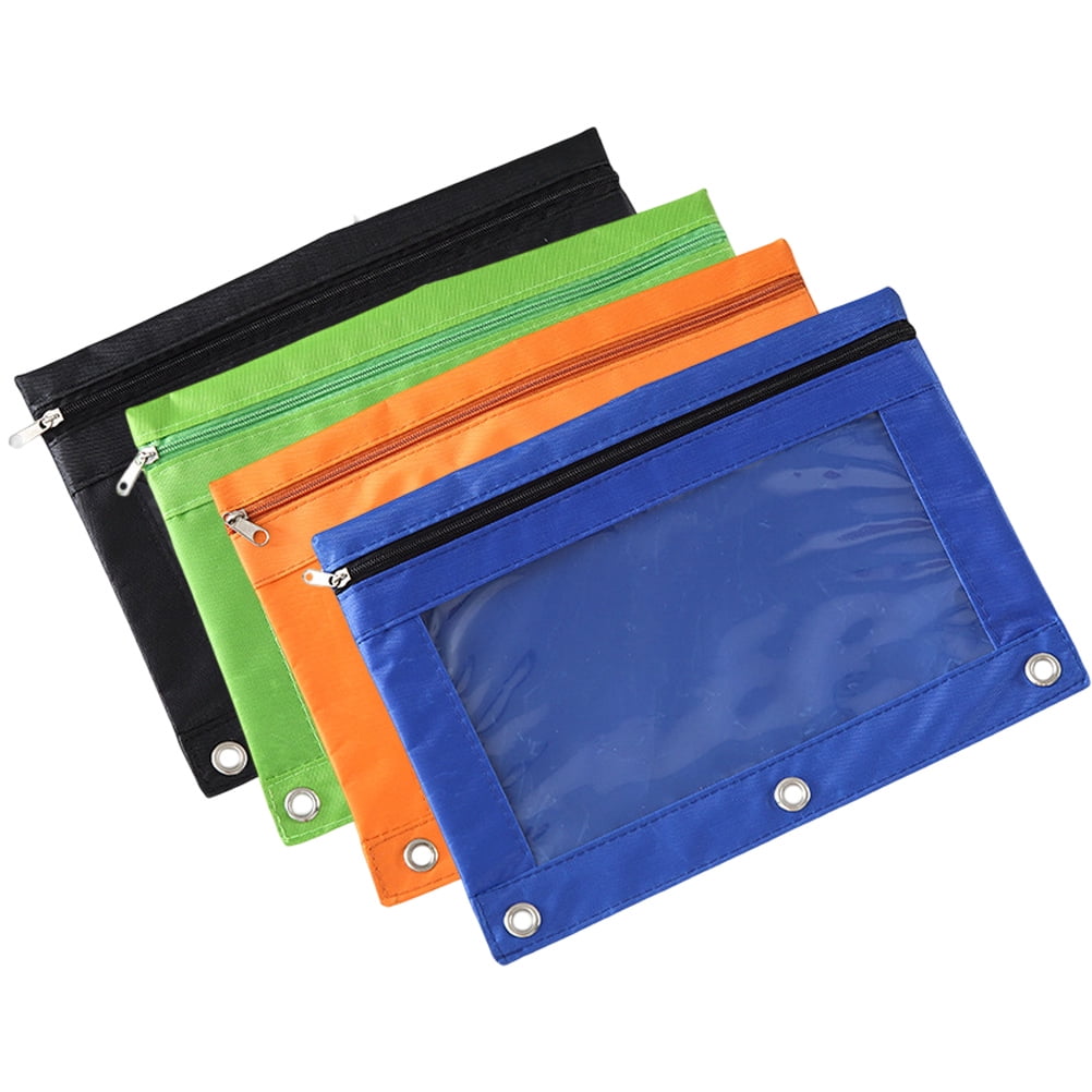 4pcs Detachable Binder Pouch Binder Pens Pocket Binder Pencil Pouch