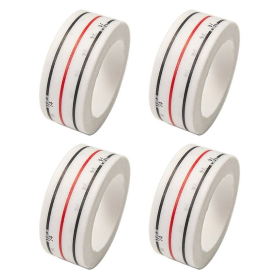 4pcs Diagonal Seam Tapes Sewing Basting Tape for Sewing Straight Diagonal Seams Instruction Tool 1/4Inch Machine to Mark