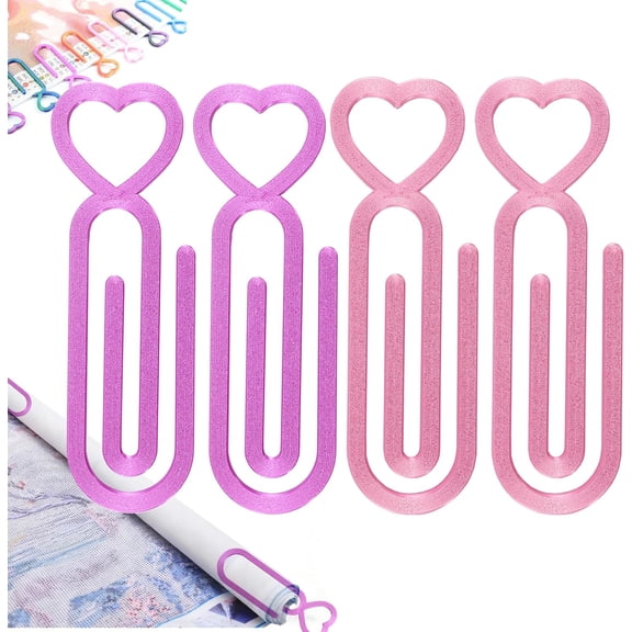4pcs Diamond Art Canvases Roller Clips, Large Paper Clip Holder for Diamond Painting, Canvas & Paint Paperclips for 5D DIY Art, Plastic Paper Needle for Diamond Art Kits for Adults