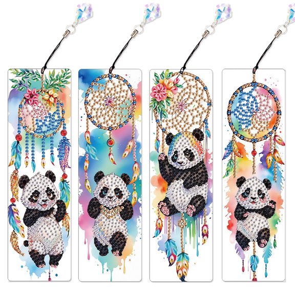 4pcs Diamond Art Painting Kit Dreamcatcher Panda