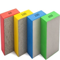 4pcs Diamond Hand Polishing Pads for Sanding Ceramics Glass Tile Concrete Stone Marble Granite, 60#, 100#,200#,400# Plane