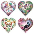 thumbnail image 1 of 4pcs Diamond Painting Bookmark Kit 5D DIY Butterfly, Bird, and Heart Shapes Shimmering Handmade Artwork For Book Lovers Perfect Holiday Gift, 1 of 7