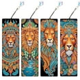 thumbnail image 1 of 4pcs Diamond Painting Bookmark Kit 5D DIY Lion Design with Shimmering Handcrafted Artwork For Book Lovers Perfect for Birthdays, Christmas, and Holidays, 1 of 7