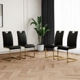 thumbnail image 1 of 4pcs Dining Chairs With Comfortable Seat And Gold Metal Legs, For Kitchen, Living, Bedroom, Room Ergonomic Strong Base Various Scenes, 1 of 6