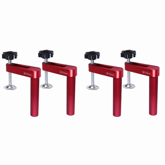 4pcs Dog Hole Clamp Woodworking Bench Stop Bench Dog Clamp Aluminum Alloy Desktop Fixed Clip - Hold Down Clamps 19mm