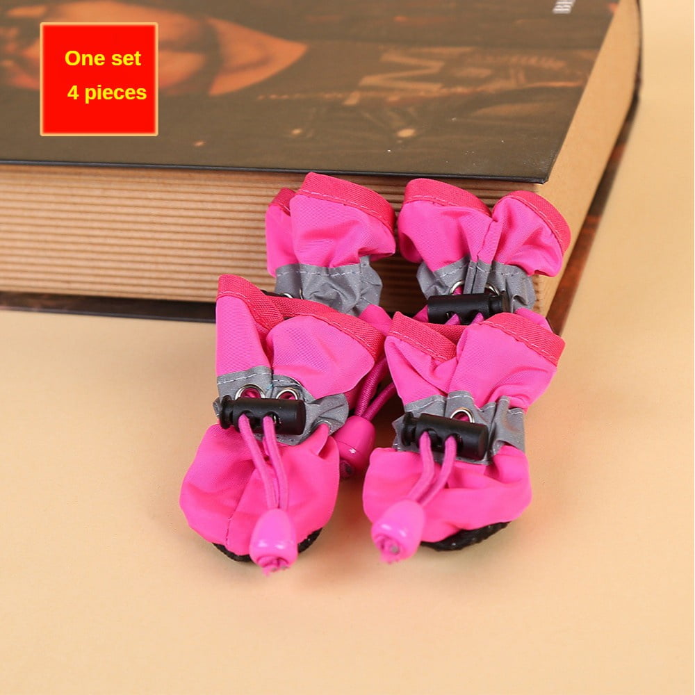 4pcs Dog Shoes, Water Resistance Dog Booties, Pet Paw Protector Pet Shoes For Small Dogs