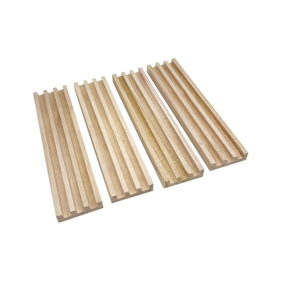 4pcs Domino Tray Rack - Wooden Display Rack, Wooden Domino Frame, Game Tray, Board Game Accessory Display Rack