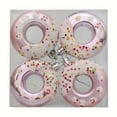thumbnail image 1 of 4pcs Donut Christmas Ornaments 2.7 Inch Christmas Tree Decorations Colorful Donut Pendant Hanging Decor for Holiday Party Home Birthday Festive Decorations Lightweight Plastic Donut Baubles, 1 of 9