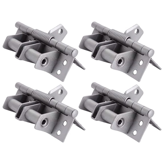 4pcs Door Hinge Set with Auto Shut Function & 90 Degree Locking Iron Closing Door Hinges for & Metal Door