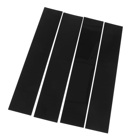 4pcs Door Pillar Window Trim Outer Exterior Garnish Decar for Ford F-150 2004-2014 Plastic Black Replace