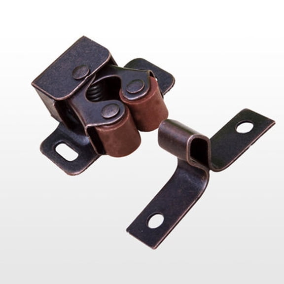 4pcs Double Ball Roller Door Stop Lock Closer Stoppers Damper Cupboard Cabinet Pulley Groove Spring Touch Latch Furniture Hardware