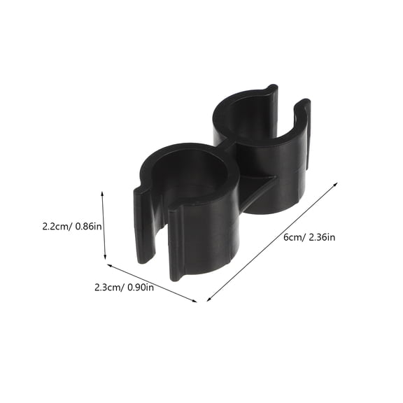 4pcs Double Port Pipe Clamps Plastic Shelf Pole Connector Tube Connection Fastener For Fence Panel Clamps Clips Dustpan Broom Buckle