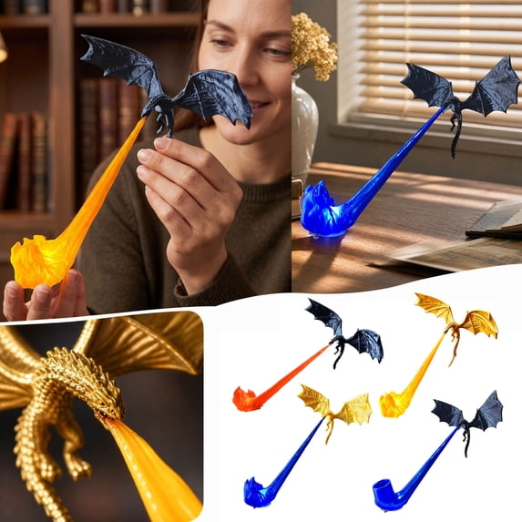 4pcs Dragon Bookend Light, Dragon Bookshelf Lamp, Library Lantern Mini Bookshelf Lamp for Bookworms, Home Library, Study and Reading Corner 10Inch