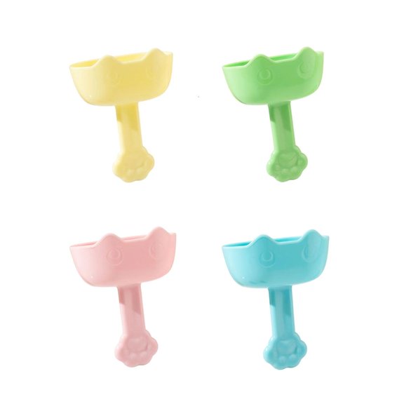 4pcs Dripproof Popsicles Rack Convenient Frozens Treat Holder Cat Shaped Ice Cream Protectors Set for Ice Lollys Lover