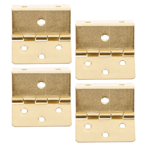 4pcs Durable Metal Hinges Vintage Triple-Fold Hinges Retro Hinges For Doors Wooden Chest Hinges Cabinet Closing Hardware Cabinet Hinge