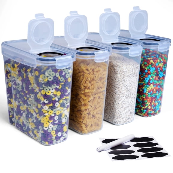 4pcs EXTRA Large Airtight Food Storage Containers | BPA-Free Plastic Container for Pantry Organization And Canister for Grain,  Flour And Rice, Kitchen Organizers And Storage, Kitchen Accessorie 4LX4