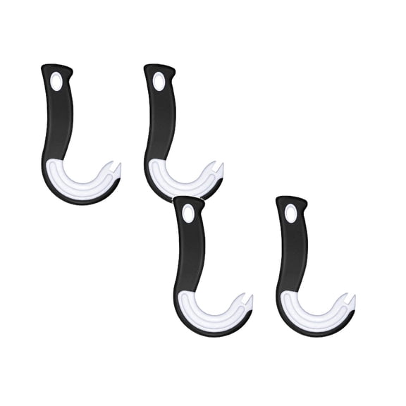 4pcs Easy Open Ring Pull Can Opener Hook Can Opener Pull Tab With No-Slip Rubber Grip Manual Ring Top Opener Tool Ring-Pull Helper for Protecting Nails And Folks With Joint Pain Seniors