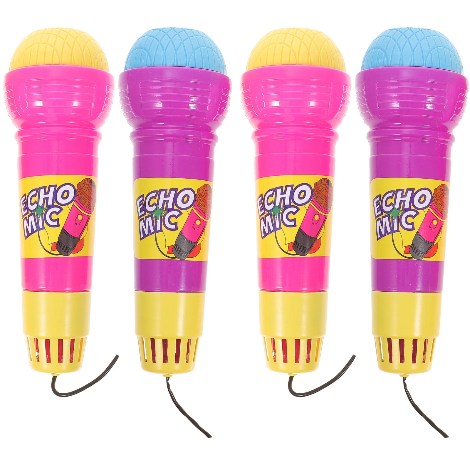 4pcs Echo Microphone Toy Pretend Play Multicolor Novelty Toy for Kids ...