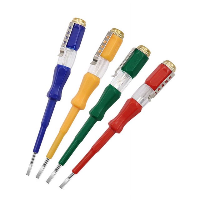 4pcs Electric Tester Pen Live Wire Tester Electrical Tester Pen