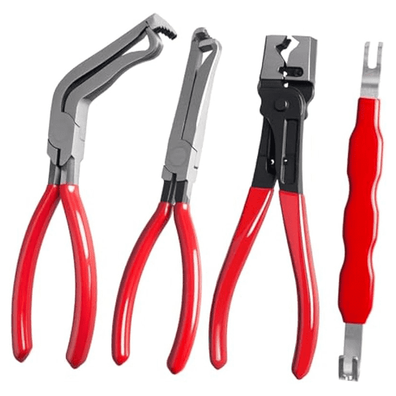 4pcs Electrical Disconnect Pliers for Cars,Electrical Connector Separator Tool and Electrical Connector Disconnect Plier,4 Pieces * Electrical Disconnect Pliers,Red