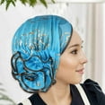 thumbnail image 1 of 4pcs Elegant Floral Lace Headscarf Women Big Flower Elastic Turban Beanie Head Scarf Wrap Hair Cap Hair Accessories for Women and Girls, 1 of 6