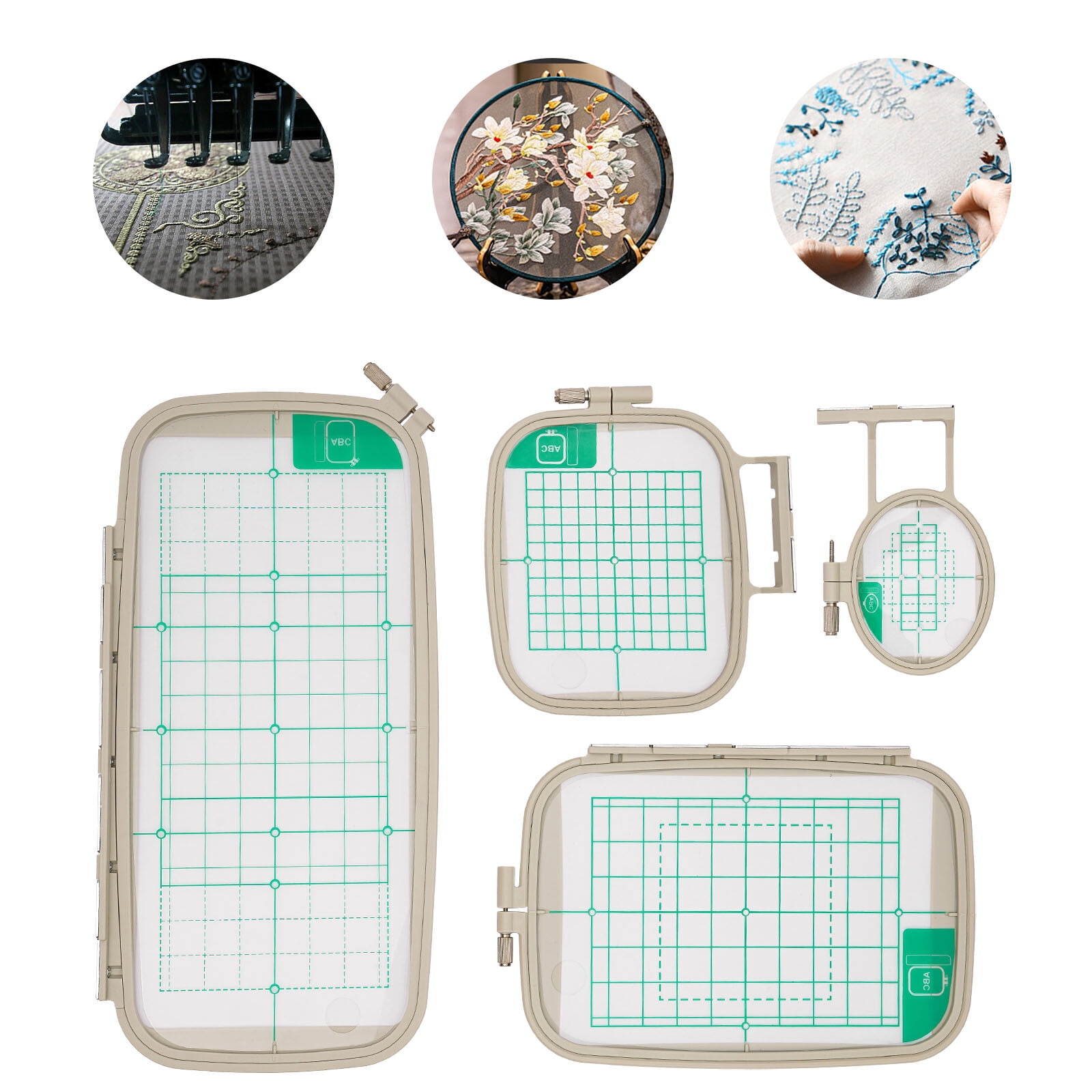 4pcs Embroidery Hoops Frames for Brother Machine PC6500 PC8200 PC8500 PC8500D