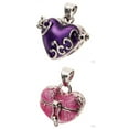 thumbnail image 1 of 4pcs Enamel Cremation Urn Case Pendant Heart Ash Keepsake Jewelry Lockable, 1 of 8