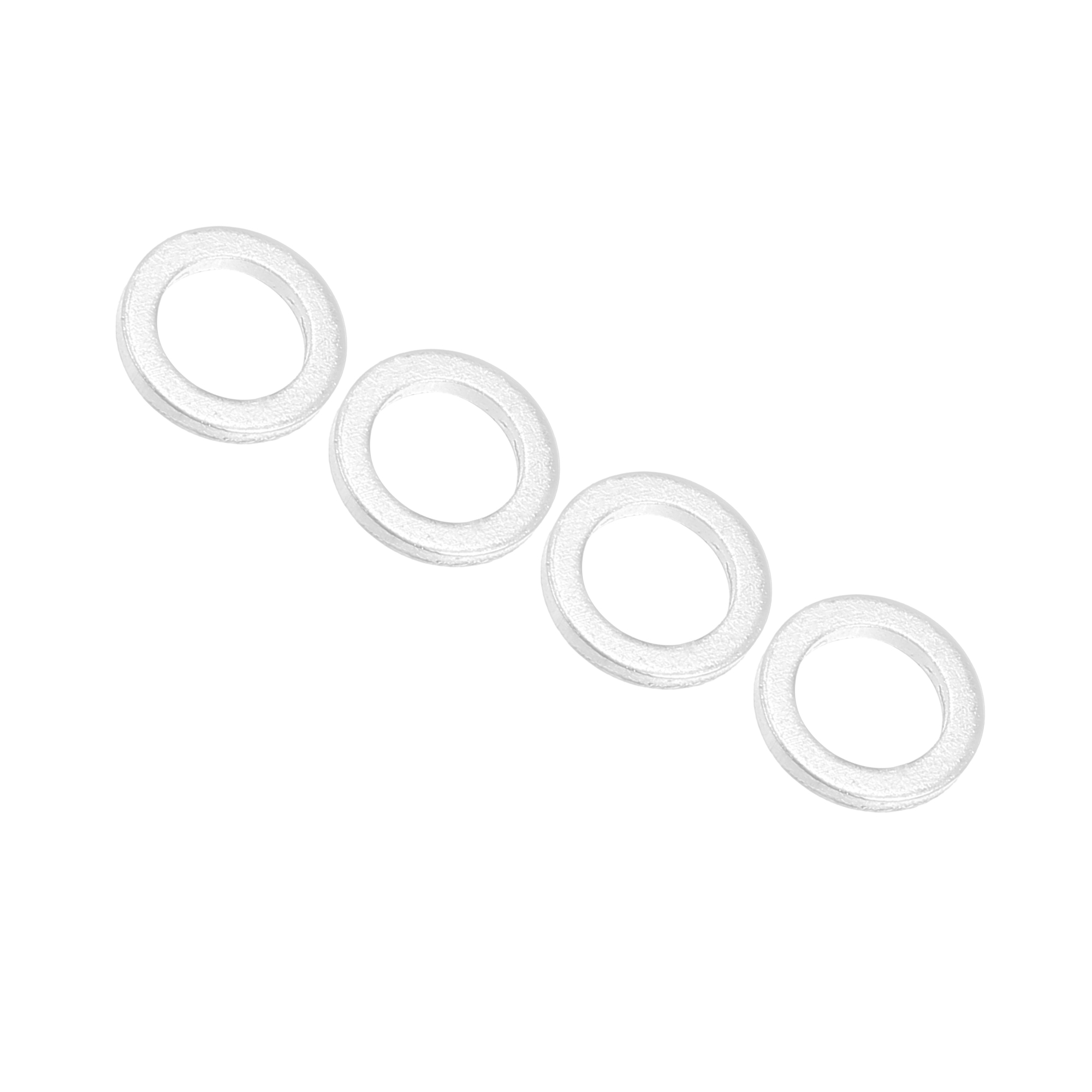4pcs Engine Oil Crush Washers Drain Plug Gaskets 10x16x1.5mm 0.39''x0.63''x0.06'' for Auto Car