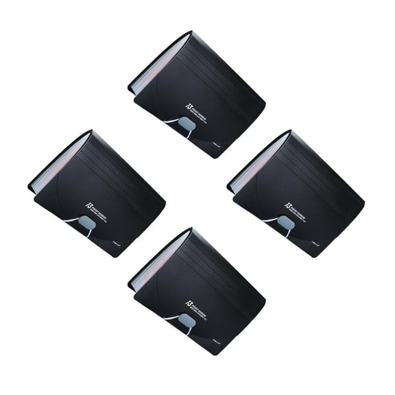 4pcs Expanding File Folder Accordion File Organizer Expandable Pockets Portable Standing File Box For Cards Receipt Coupon Tax Item Classification Storage