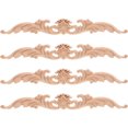 thumbnail image 1 of 4pcs Exquisite Wood Carving Appliques Onlays Door Cabinet Furniture Carving Decal Wood Appliques, 1 of 7