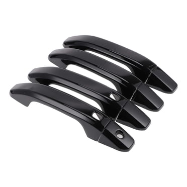 4PCS Gloss Black Exterior Door Handles W/ Key Hole – 2007-2013 Chevy Tahoe Silverado GMC Yukon
