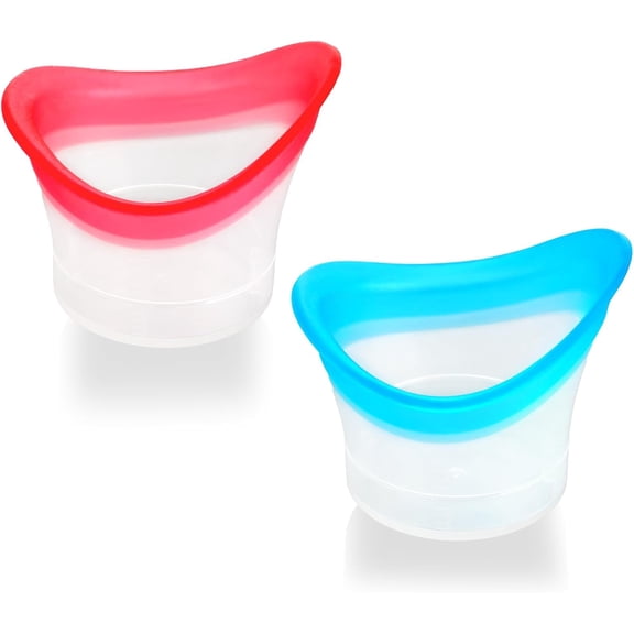4pcs Eye Wash Cup Eye Wash Cleaner Kit Silicone Eyes Cleaning Cup for Rinse Portable Care Tool Transparent with Storage Container for Quick Relief Tired Dust Cleaning Makeup Irritants