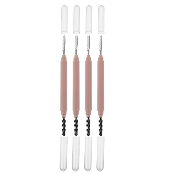4pcs Eyebrow Brush Comb with Cap Eyebrow Makeup Brush Wands Lash Separator Tool for Mascara Grooming Shaping Brow Separating Lashes