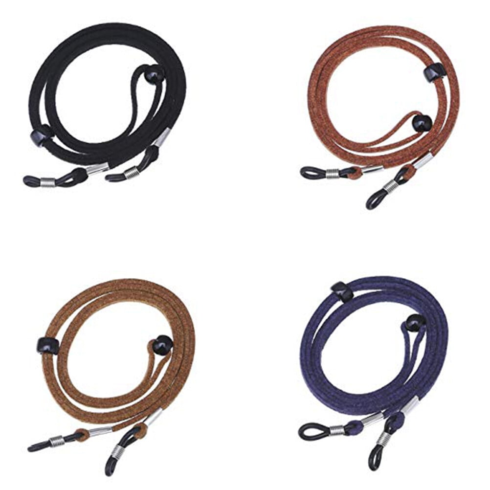 4pcs Eyeglasses Strap Holder Adjustable Skid Resistance Eyewear Lanyard