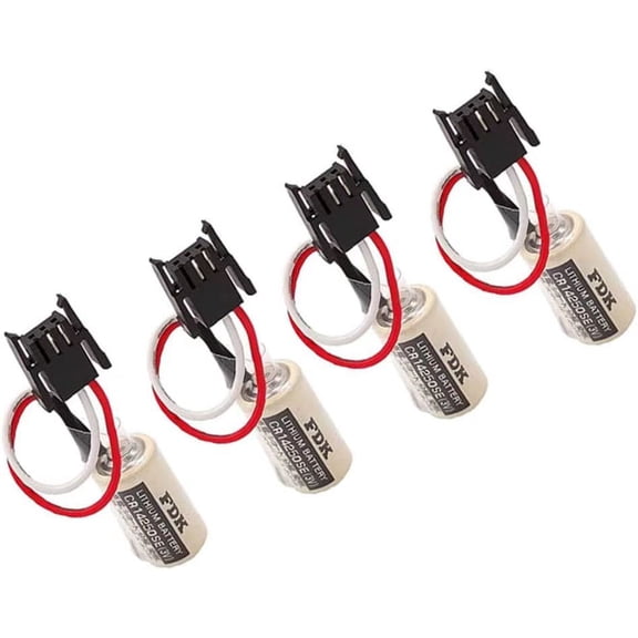 4pcs FDK CR14250SE 1/2AA 3V PLC Battery 1747-BA 1800mAh Backup Supply w/Plug