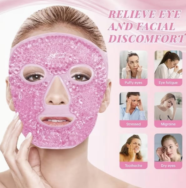 4pcs Facial Care Set - Gel Mask, Gel Eye Mask, Gua Sha Scraper & Double-Ended Massage Roller - Perfect Beauty Gift for Family and Friends
