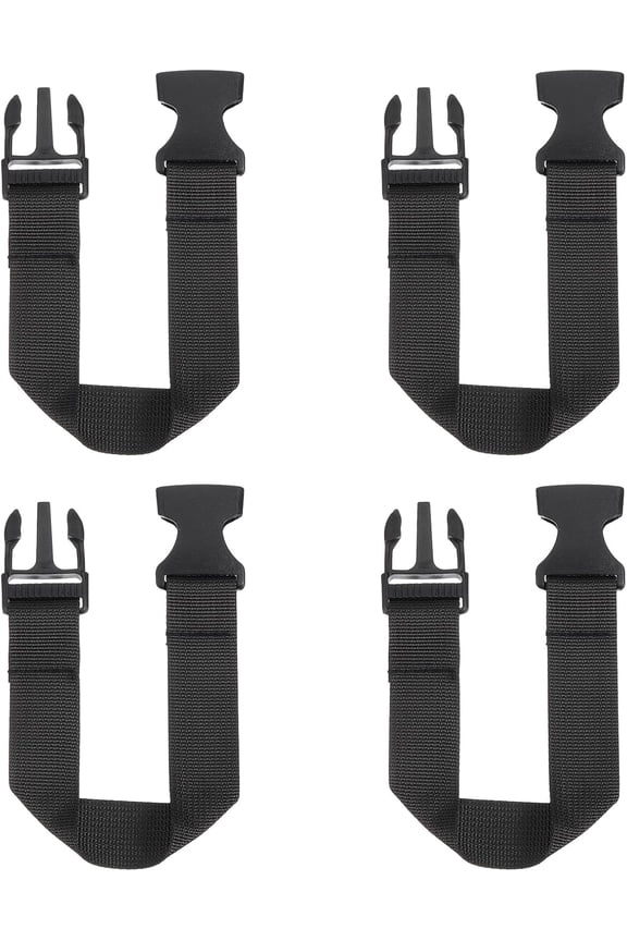 4pcs Fanny Pack Extender Strap, 12" x 1" Belt Bag Waist Extension Strap for Pack, Pouch, Backpack, Black -