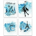 thumbnail image 1 of 4pcs Fashion Women Canvas Wall Art Print Poster Set Unframed Wall Pictures Paintings Perfume Makeup Modern Artwork Decor for Dressing Room Bedroom Bathroom Home Girls Gift, 1 of 7