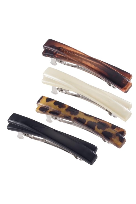 4pcs Fashionable Leopards Hair Clip Creative Pattern Hairclip Child Hairpin