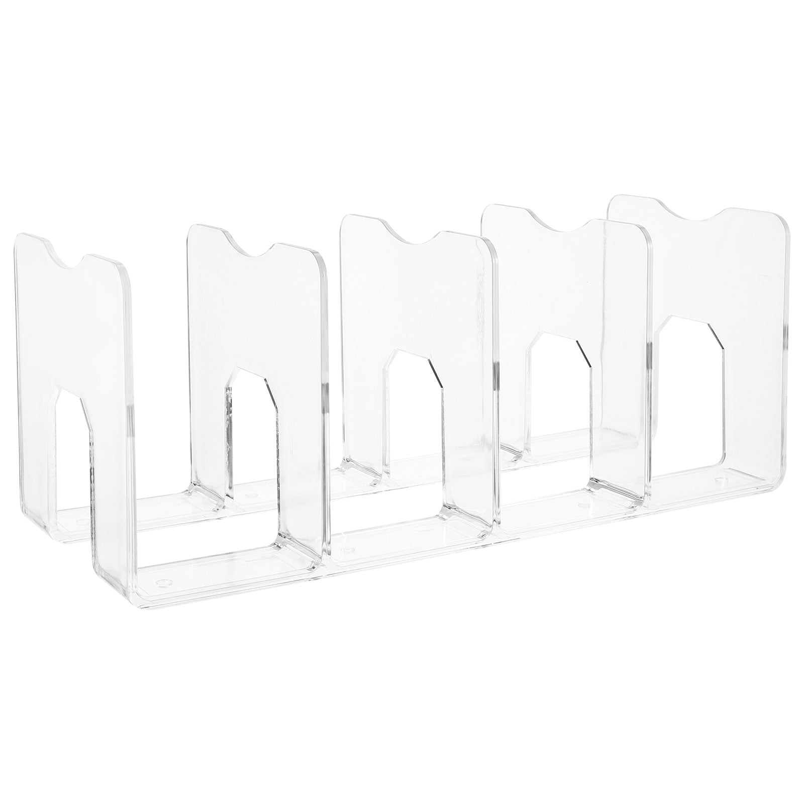 FONDOTIN 4-Pack Clear File Rack Organizer, Multifunctional Storage for Office, School Desk, Home, and Workspace