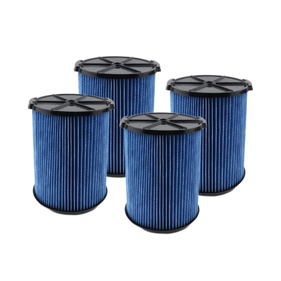 4pcs Filter compatible with Vf5000 Vacuum Cleaner 3-layer Pleated Paper Wet/dry Vacuum Filter Vacuum Cleaner Pa